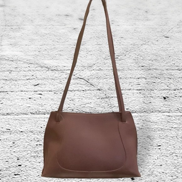 Furla Shoulder Bag Brown/Mauve Leather Made in Italy EUC - Picture 3 of 12